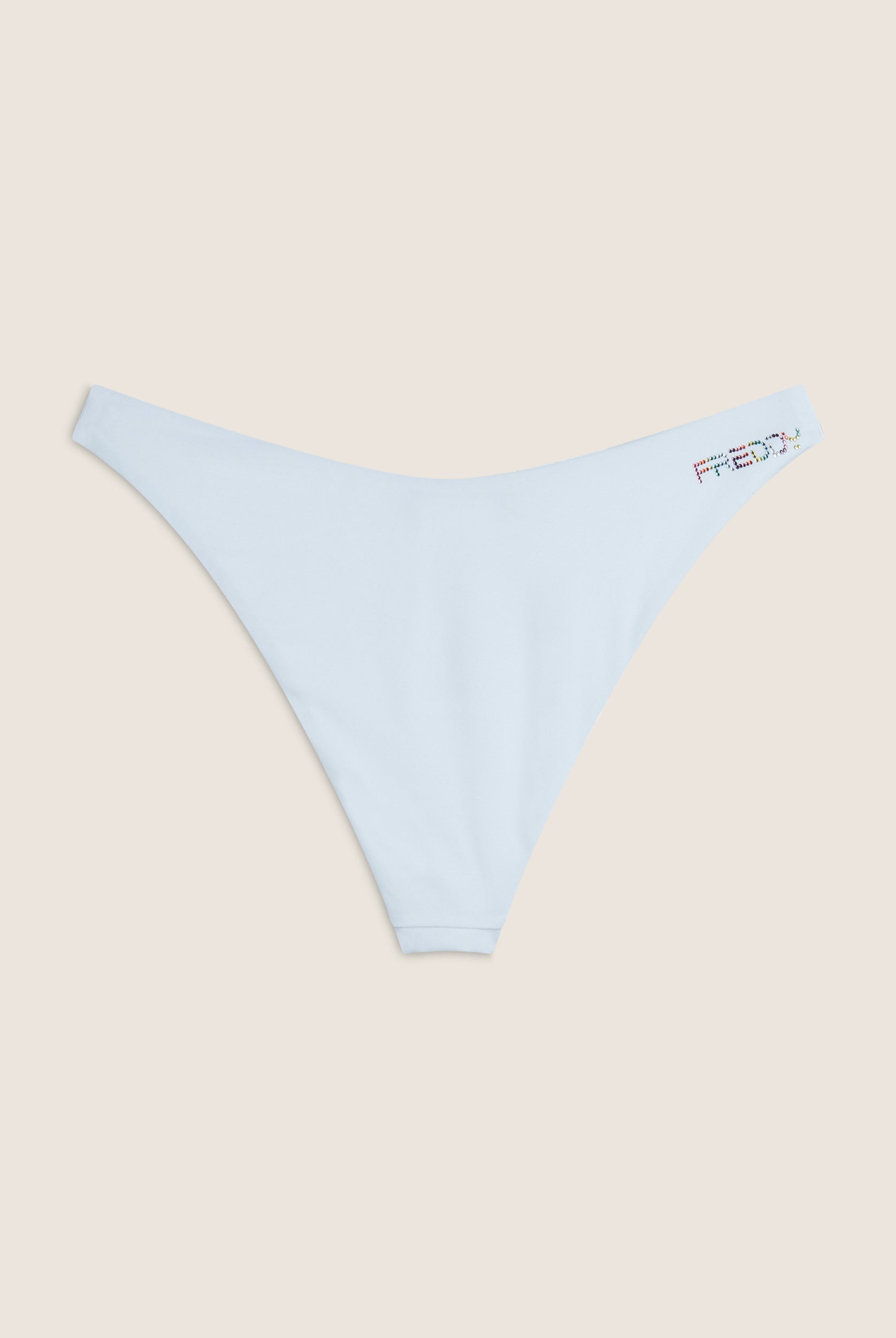 Bikinihose mit Strassverzierung - WHITE