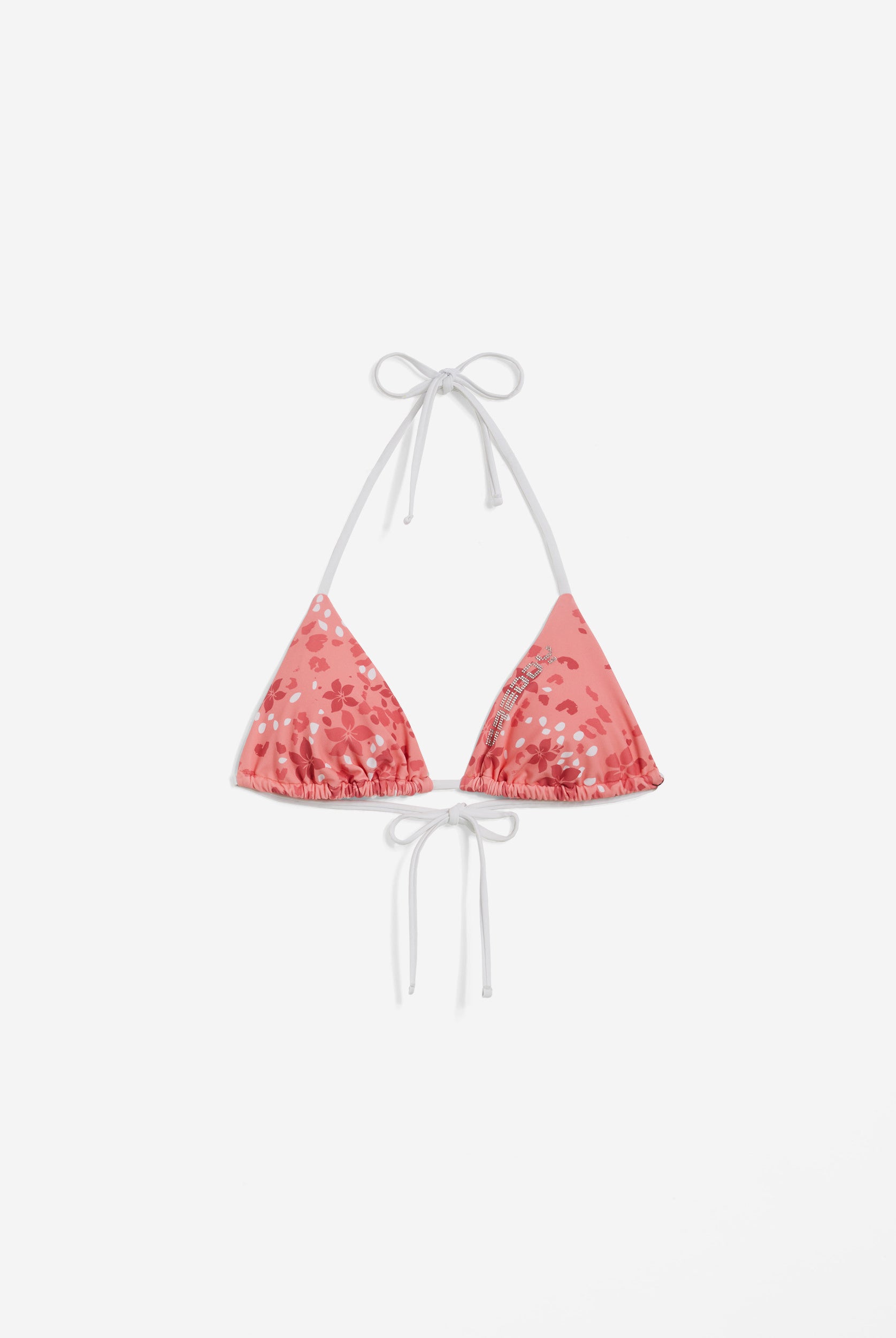 Triangel-Bikinioberteil mit Blumenmuster - CORAL