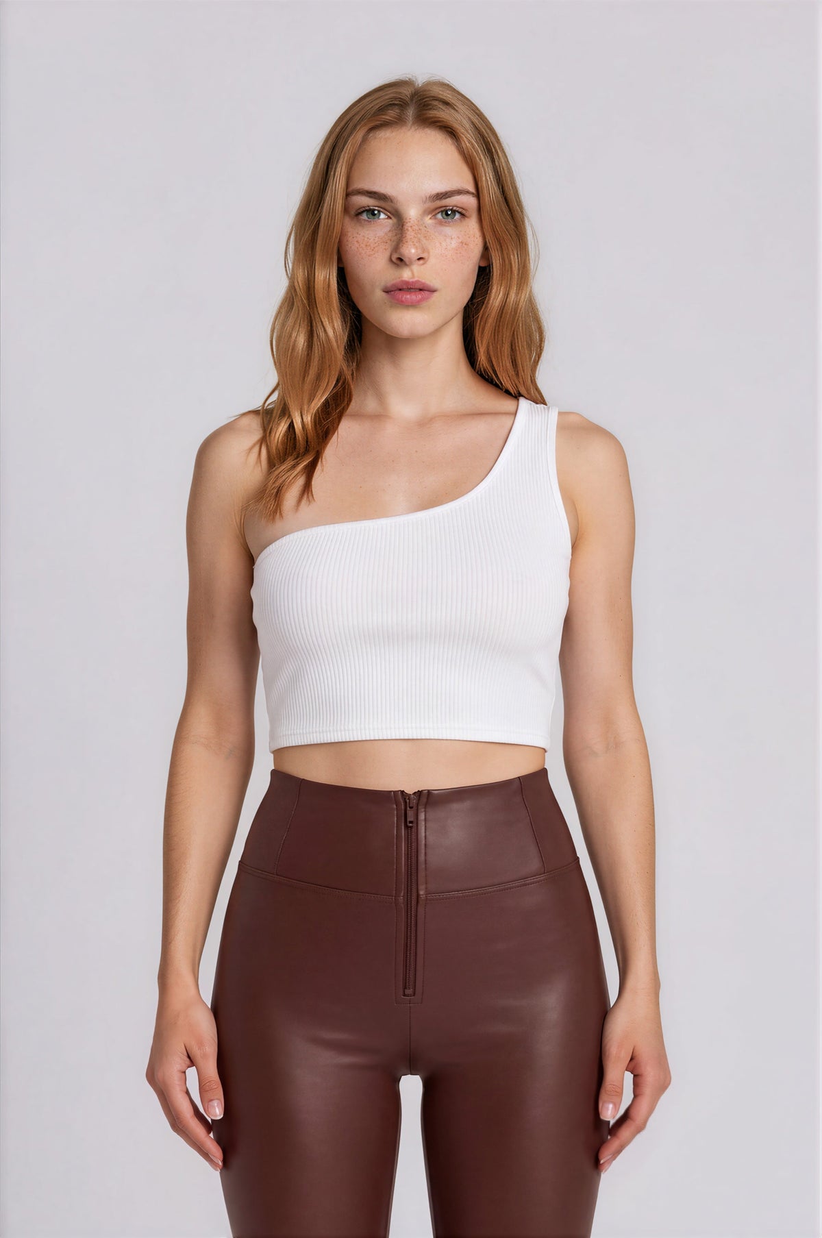 WR.UP Push-Up High Waist Skinny Vegan Leather Pant - Hot Fudge Brown