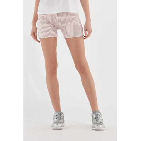 WR.UP® Shorts - Regular Waist Skinny - Striped - P34W - Rose Cloud & White Stripes