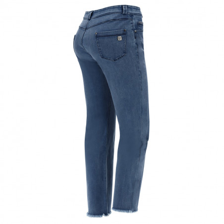 Freddy Fit Jeans - Straight Jeans in Stretch Denim - J4B - Clear Denim - Blue Seam
