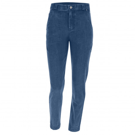 Freddy Fit Jeans - 7/8 High Waist Straight - J4B - Clear Denim - Blue Seam