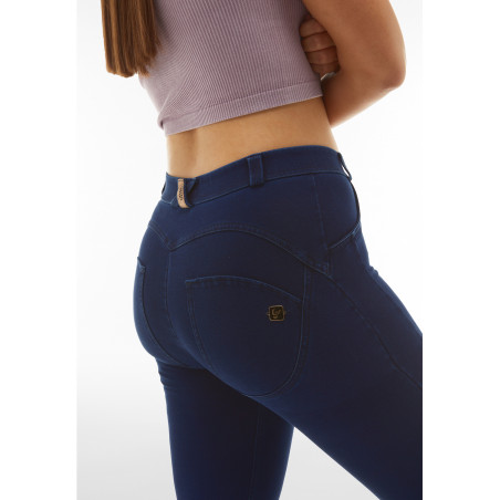 WR.UP® Push-Up Jeans - 7/8 Regular High Waist Super Skinny - J0B - Dark Denim - Blue Seam