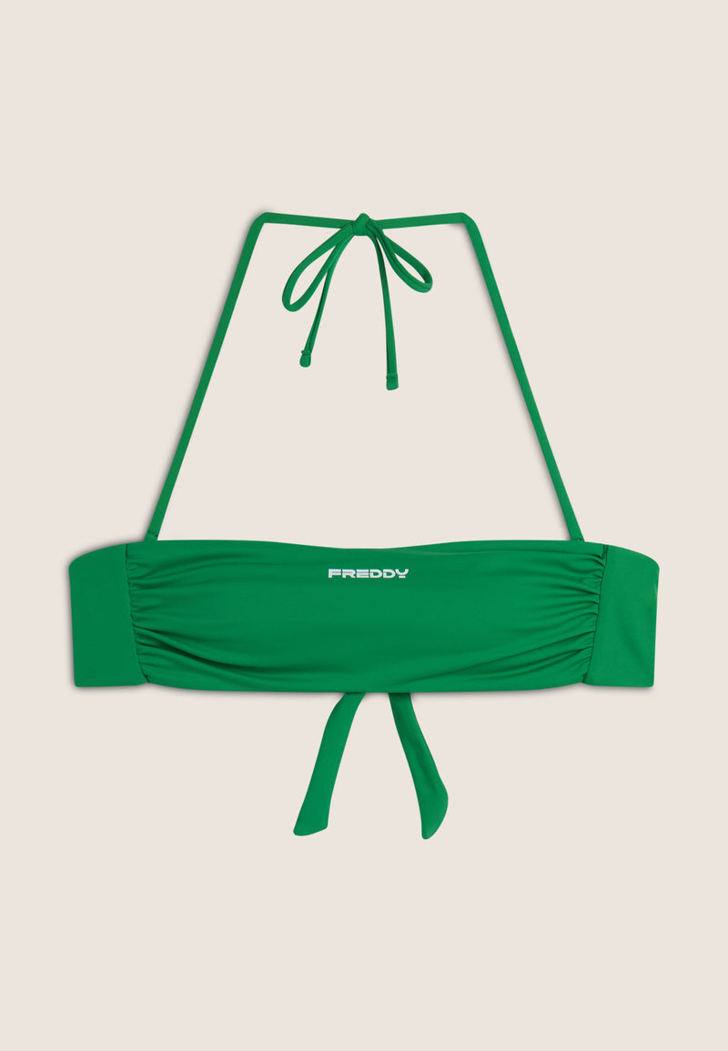 Bandeau-Bikinioberteil mit Freddy Logo - GREEN