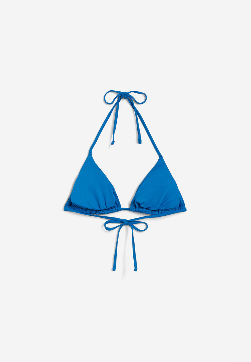 Triangel-Bikinioberteil mit Strassverzierung - BLUE