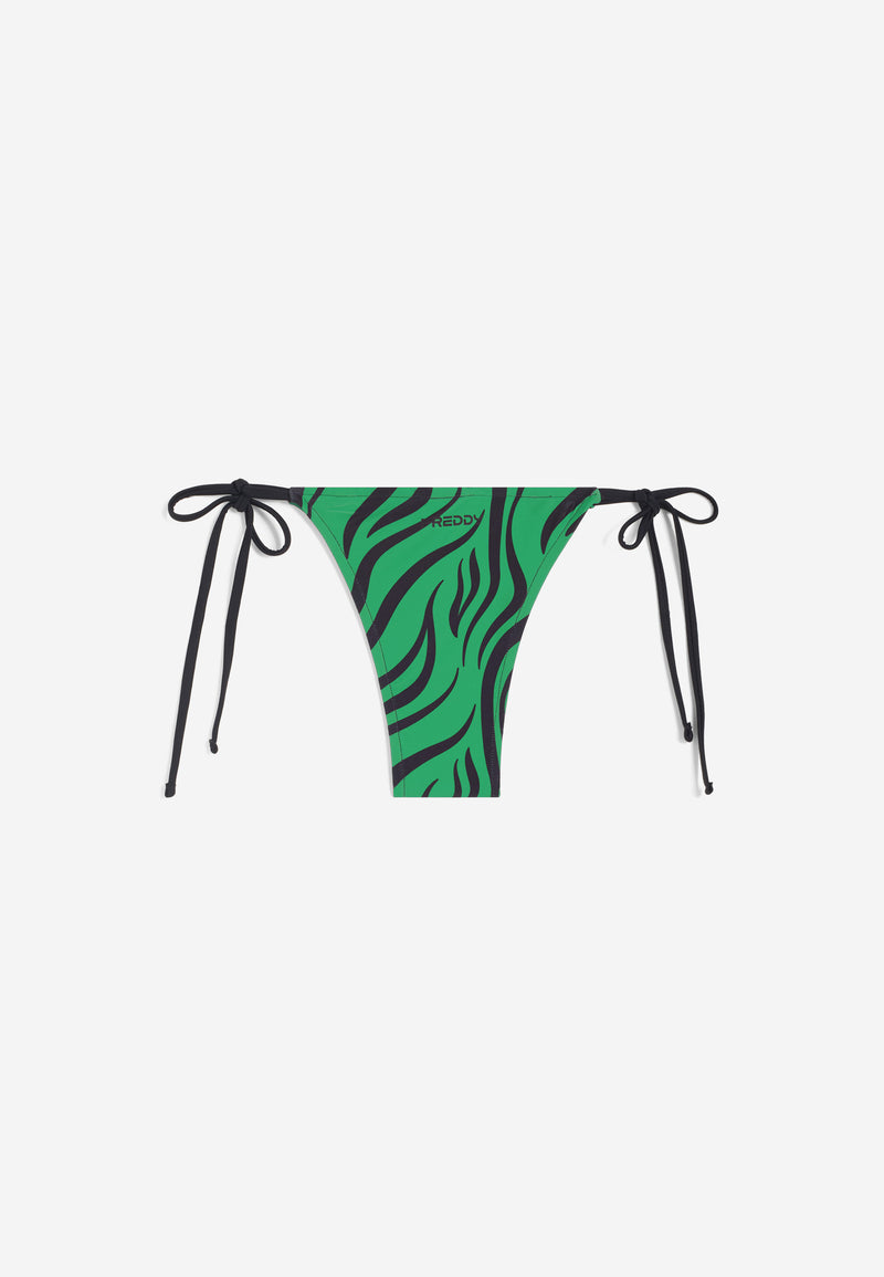 String-Bikinihose mit Zebramuster - GREEN