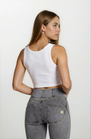 WR.UP Push-Up High Waist Skinny Denim Jeans - Denim Gray - Yellow Seam