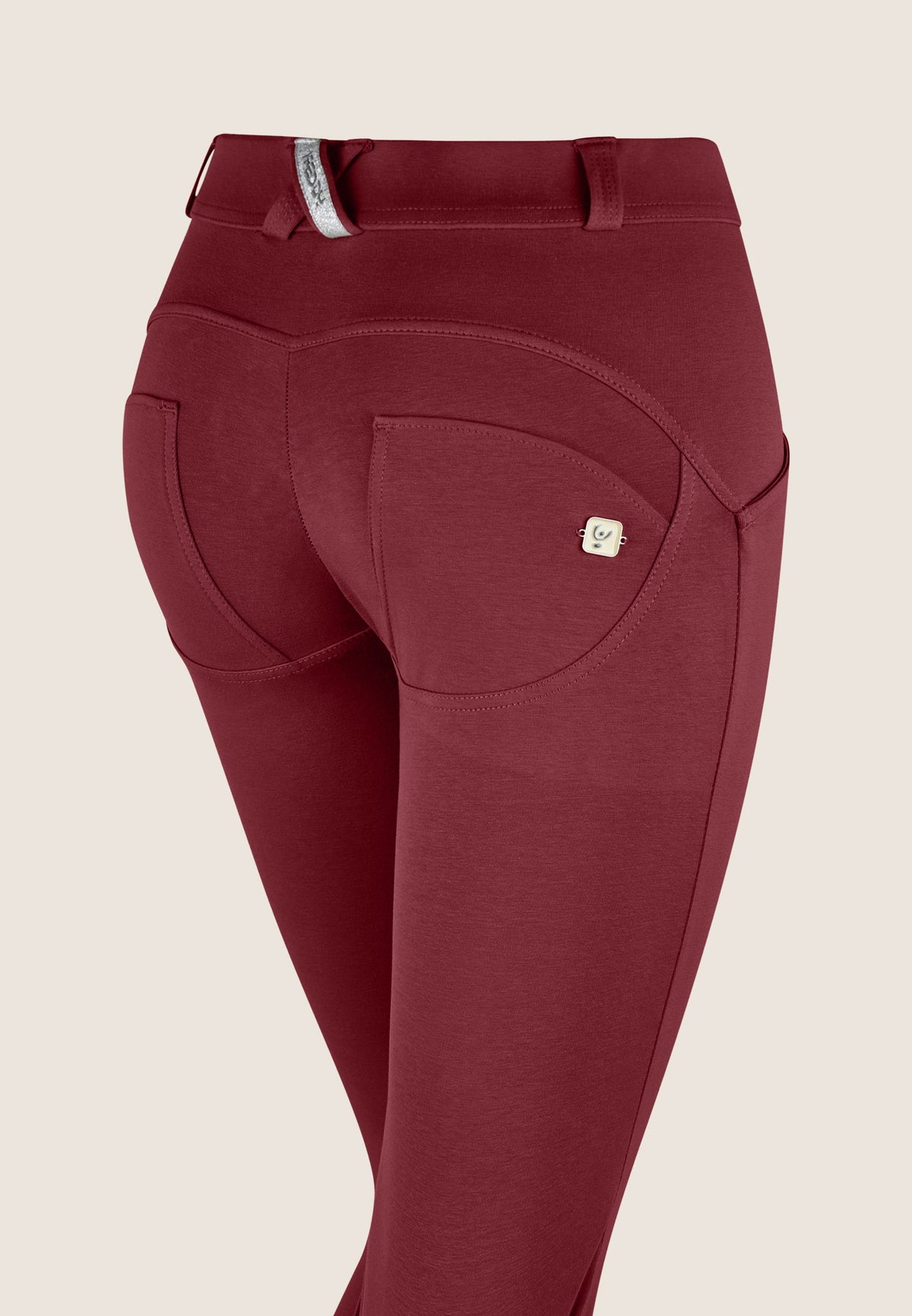 WR.UP Push-Up Regular Waist Skinny Pants - Cabernet Red