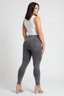 WR.UP Curvy Push-Up Regular Waist Skinny Denim Jeans - Denim Gray - Yellow Seam