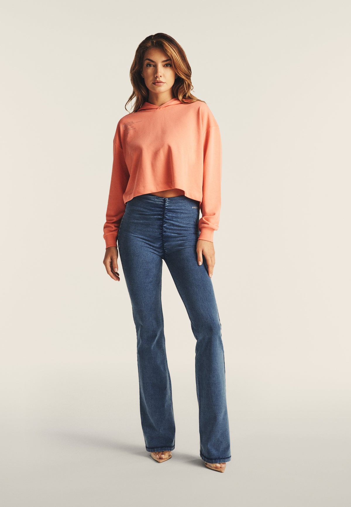 WR.UP Core Push-Up High Waist Flare Denim Jeans - Denim Medium Blue - Blue Seam